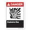 Signmission ANSI Danger, 10" Height, 14" Width, Rigid Plastic, 14" W, 10" H, Landscape, Explosive Gas OS-DS-P-1014-L-19846 - alternate 1